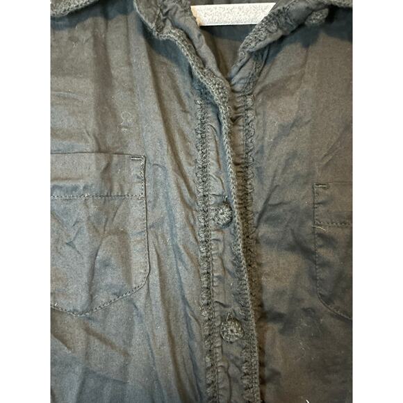 J Jill Short Sleeve Button front Shirt with crochet details size M - Picture 7 of 9